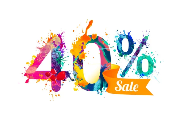 Πώληση percents σαράντα (40) — Διανυσματικό Αρχείο