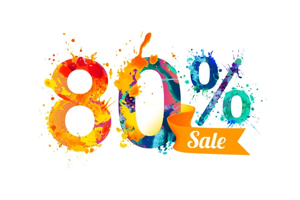 Eighty (80) percents sale — Stock Vector