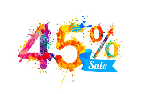 Πώληση percents σαράντα πέντε (45) — Διανυσματικό Αρχείο