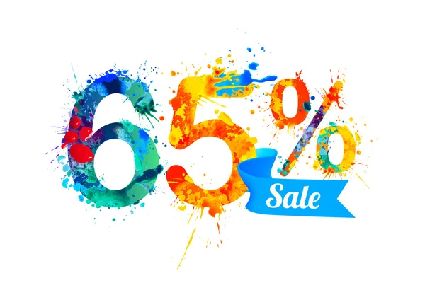 Sixty five (65) percents sale — Stock Vector