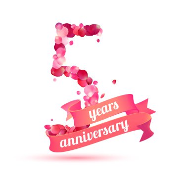 beş (5) yıl yıldönümü 