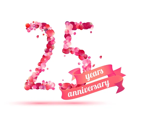 25 (25) años aniversario — Vector de stock