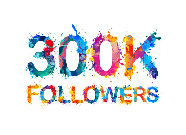 300k (dreihunderttausend) Follower — Stockvektor