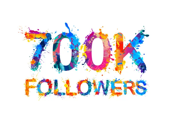700K (setecentos mil) seguidores — Vetor de Stock