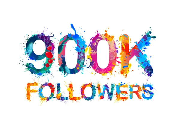 900K (900 mil) seguidores — Vetor de Stock