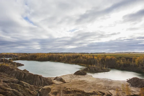 Pedreira Romantsevo Aldeia Konduki Região Tula Rússia Extração Carvão Paisagem — Fotografia de Stock