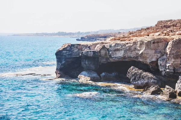 Морские Пещеры Мыса Каво Греко Айя Напа Кипр Средиземное Море — стоковое фото