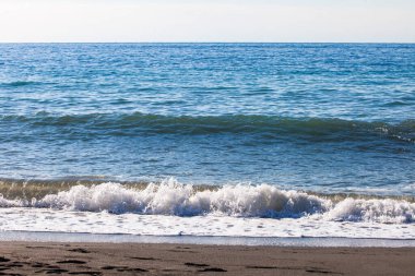 Krasnodar Bölgesi, Sochi 'deki Karadeniz' in su dalgası. Rusya