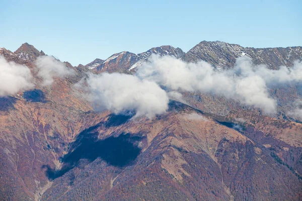 Berge Des Kaukasuskamms Von Einem Aussichtspunkt 2200 Höhe Auf Krasnaja — Stockfoto