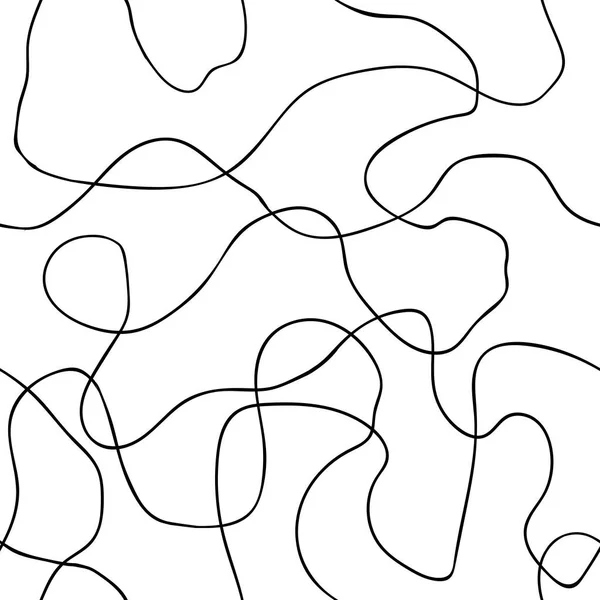 無限の曲線のシームレスなベクトルパターン — ストックベクタ