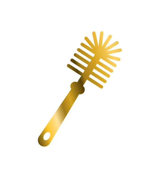 Brosse de toilette en or. Nouveau symbole politique en Russie — Image vectorielle