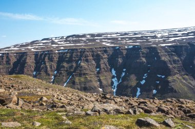 Putorana Platosu manzarası. Rusya doğası, Krasnoyarsk bölgesi, Taimyr