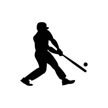 Beyzbol ikonunu oynayan beysbol sopalı adam.