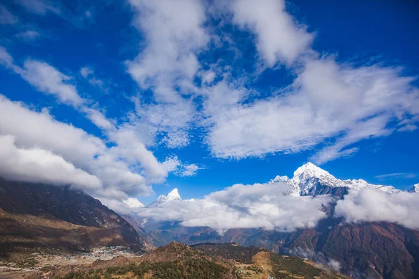 Montañas Del Himalaya Paisaje Nepal Parque Nacional Sagarmatha — Foto de Stock