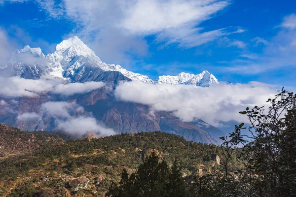 Uitzicht Vanaf Berg Buurt Van Khunde Village Nepal Nationaal Park — Stockfoto