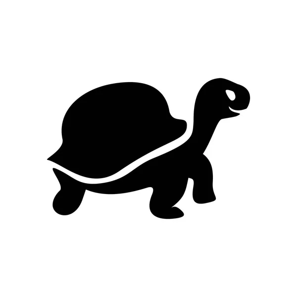 Landelefant sköldpadda siluett symbol — Stock vektor