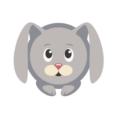 Tavşan çemberi simgesi. Düz sembol