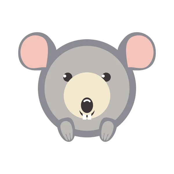 マウス円ベクトルアイコン 白い背景のフラットシンボル — ストックベクタ