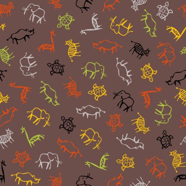 Afrika hayvanları desen