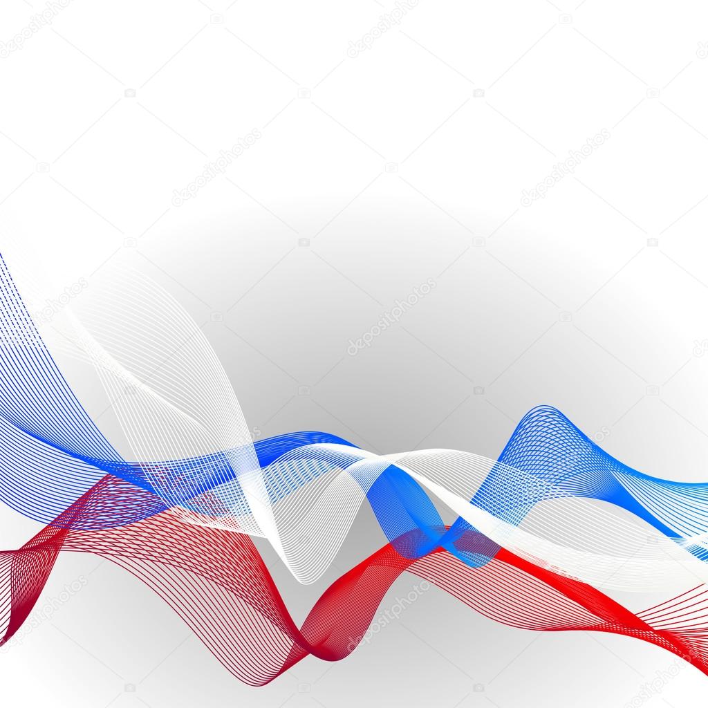 Vector template linear background with tricolor to celebrate June 12 - Independence Day of Russian and 4 November - Day of Military Glory.