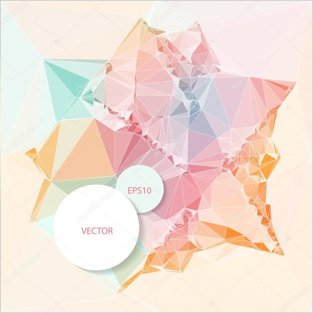 Vector abstract geometric background. Triangles and hairlines