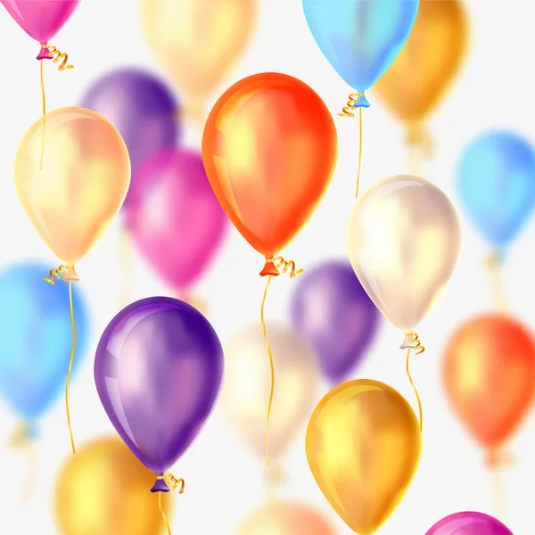 Volar globos de colores — Vector de stock