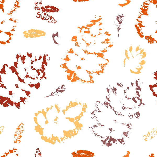 Vektor zökkenőmentes minta - őszi kézzel rajzolt levelek — Stock Vector