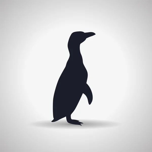 Segno vettoriale: silhouette di un pinguino — Vettoriale Stock