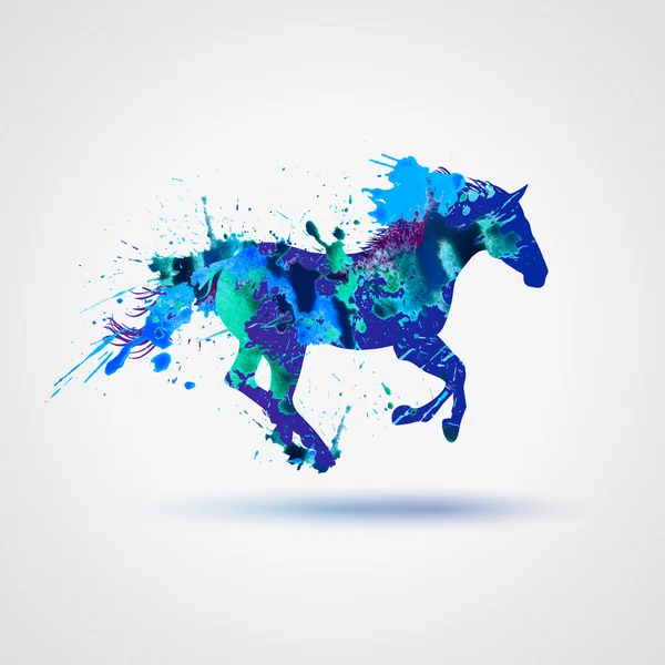 Signo vectorial: Silueta de un caballo , — Vector de stock