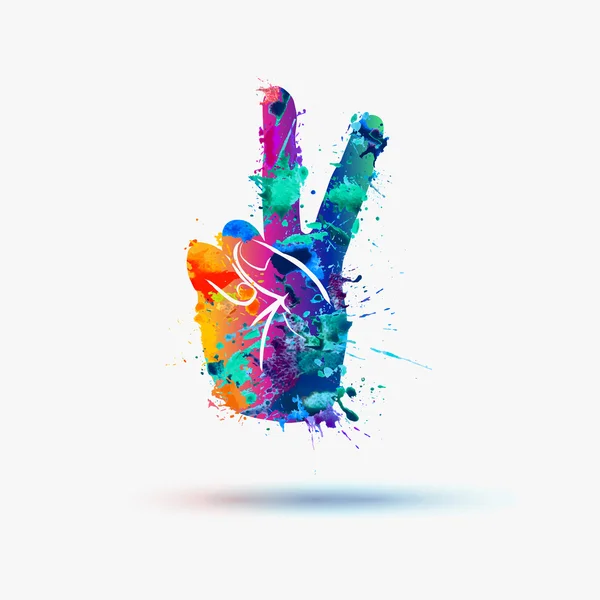 Vector peace hand symbol — Stock Vector