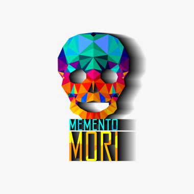 Kafatası. Latince Yazıt: (ölüm hakkında unutmayın) Memento Mori