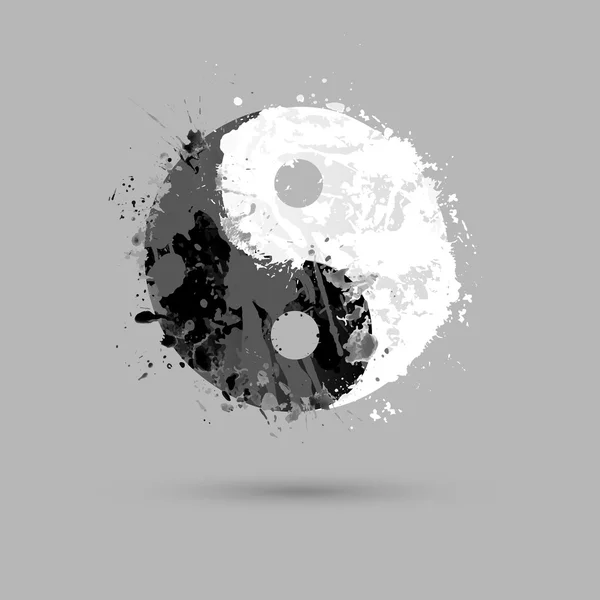 Ying yang symbol (harmoni och balans) — Stock vektor