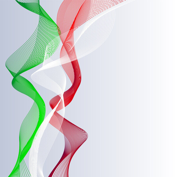 Vector template linear background with tricolor to celebrate June 2 - Italian Republic Day