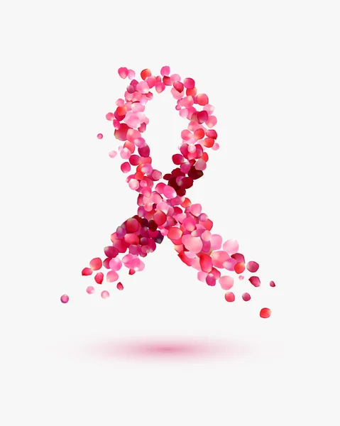 Borst kanker bewustzijn symbool — Stockvector