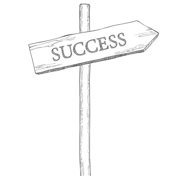 Wskaźnik na słowo "sukces" — Wektor stockowy