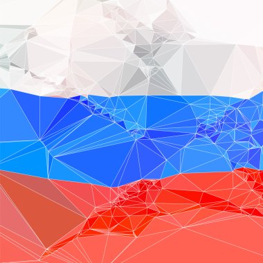 Vektör şablon poligonal arka plan ile 12 Haziran - Bağımsızlık günü Rus ve 4 Kasım - askeri zafer günü kutlamak için üç renkli.