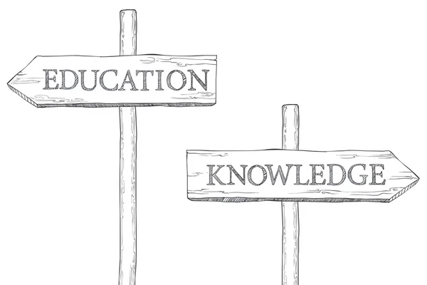 Путь к знаниям и образованию — стоковый вектор