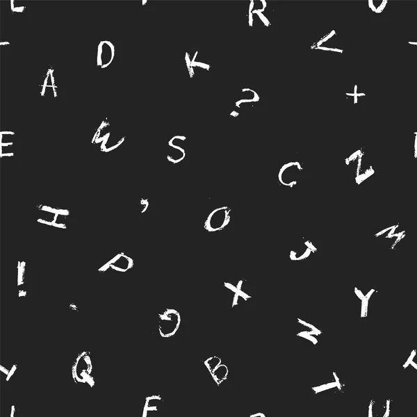 Бесшовный узор - меловые буквы — стоковый вектор