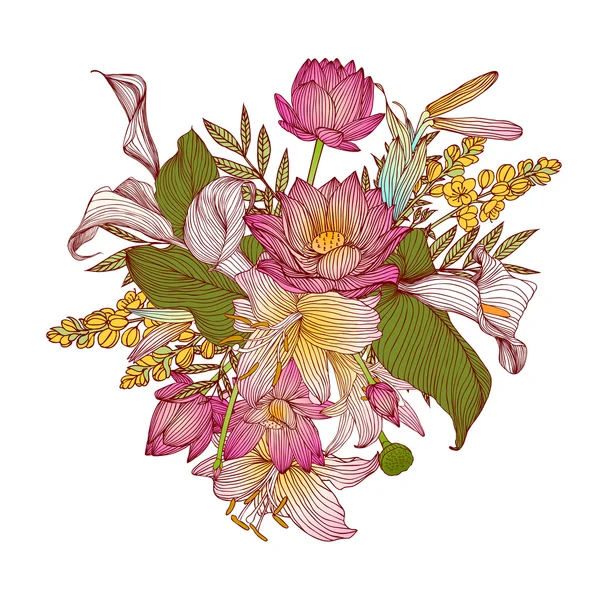 Букет цветов — стоковый вектор