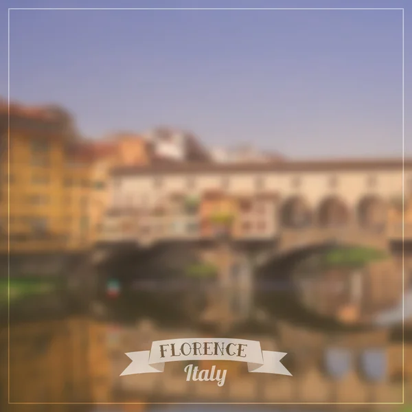 Fondo borroso - Italia. Puente Ponte Vecchio en Florencia — Vector de stock