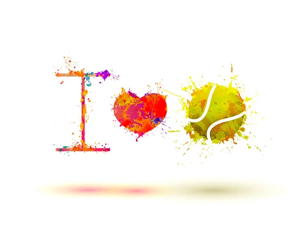 I love tennis — Stock Vector