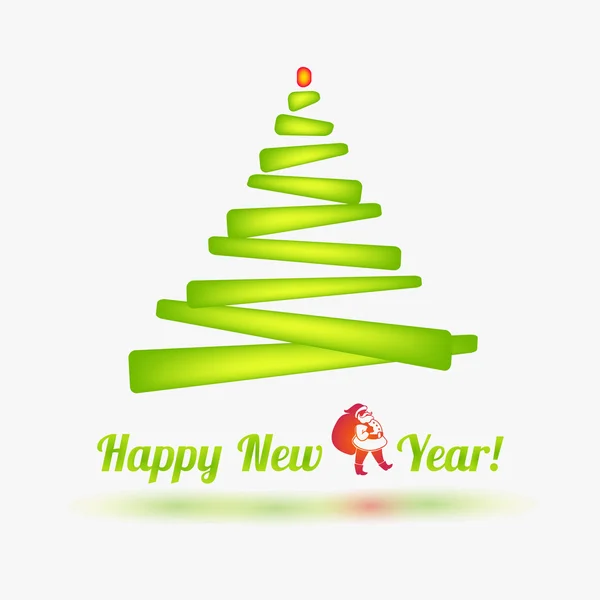 Šťastný nový rok blahopřání karta. — Stockový vektor