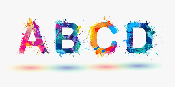 Alfabe. Harfler A, B, C, D.