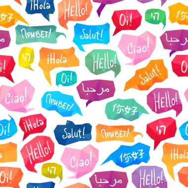 Seamless pattern - speech bubbles with 