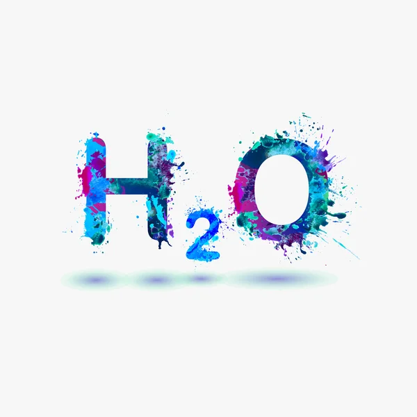 Формула воды H2O — стоковый вектор
