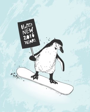 Mutlu 2016 yılbaşı tebrik kartı