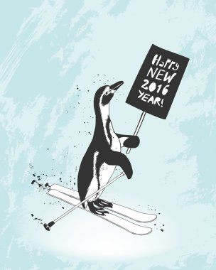 Mutlu 2016 yılbaşı tebrik kartı.