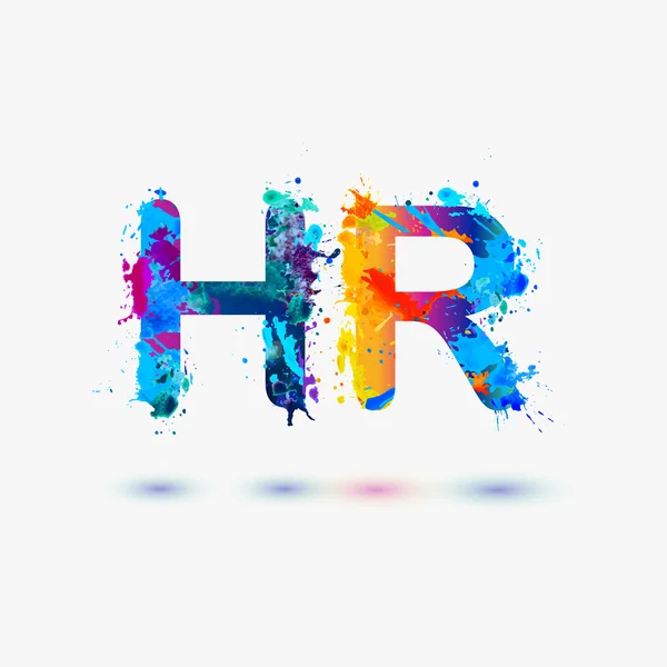 HR (людські ресурси) скорочення . — стоковий вектор