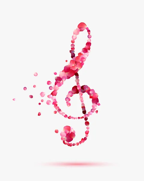 Romantisk musik symbol — Stock vektor