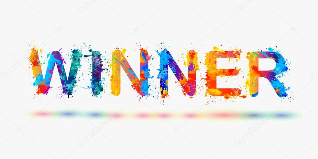 Watercolor splash paint word